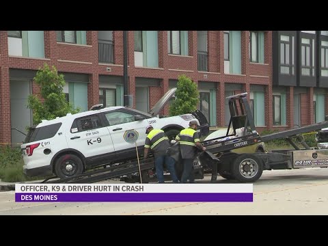 Des Moines police officer hospitalized in serious condition after Tuesday morning crash