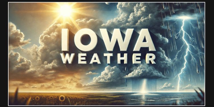 Possible Severe Thunderstorms with Gusty Winds and Lightning in Iowa