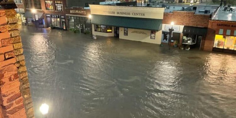 Parts of Kansas experience heavy rain and flooding due to early-morning storms